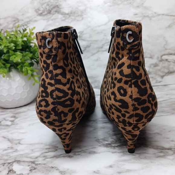 CIRCUS SAM EDELMAN KIRBY Kitten Heel Ankle Boots Women's Leopard Print Size 8 - Picture 7 of 10